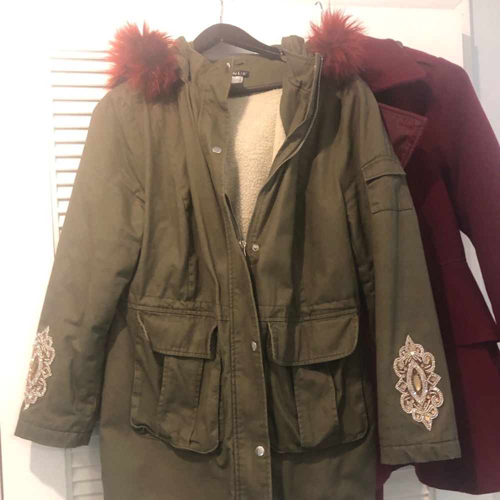 Super Cute Parka with Fur and Bling